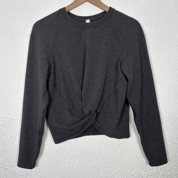 Lululemon Tuck & Gather Pullover in Heathered Mod Black Size 4 - Picture 2 of 5
